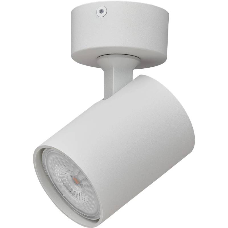 Oktaplex Bora Deckenstrahler inkl. GU10 Leuchtmittel 3000K Warmweiß Schwenkbar Aluminium 1-flammig Weiß von Oktaplex lighting