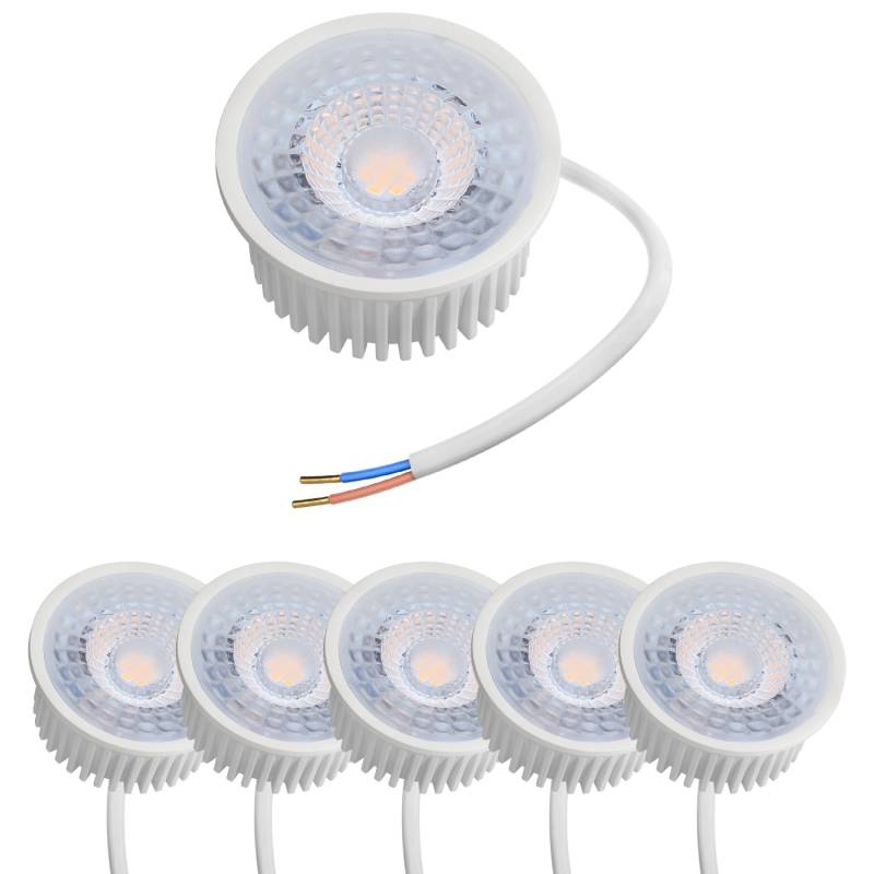 Oktaplex LED Modul Dimmbar Nizza 6er Set Warmweiß 2700K 4,9W 370lm GU10 Ersatz 230V von Oktaplex lighting