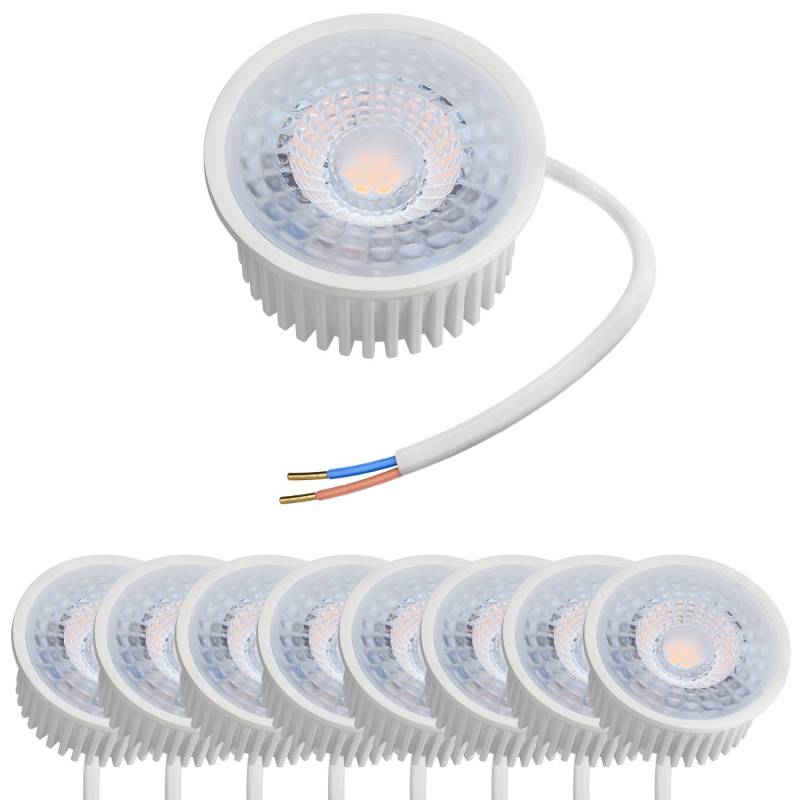 Oktaplex LED Modul Dimmbar Nizza 9er Set Neutralweiß 4000K 4,9W 370lm GU10 Ersatz 230V von Oktaplex lighting