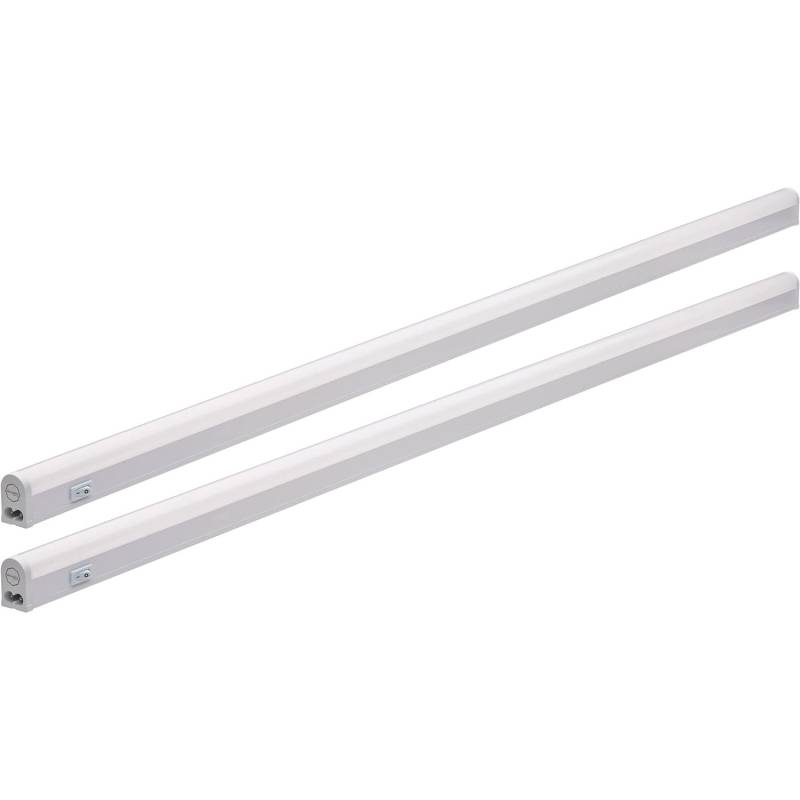 Oktaplex LED Unterbauleuchte Riga 2er Set Küche 114cm Warmweiß 3000K 230V mit Schalter von Oktaplex lighting