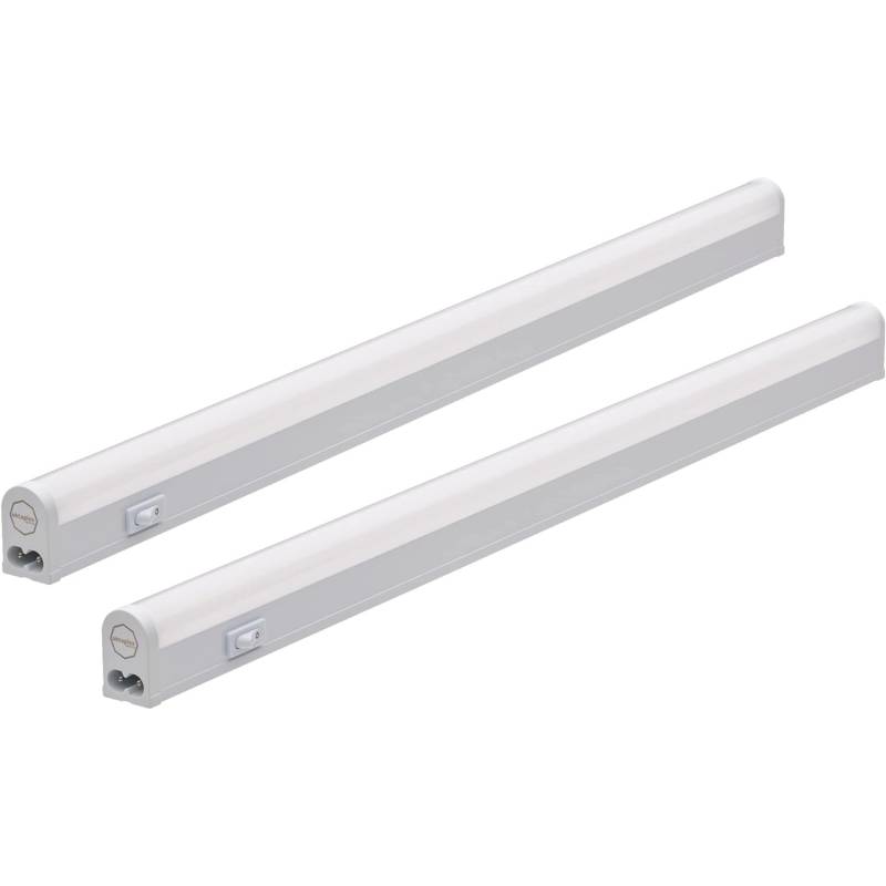 Oktaplex LED Unterbauleuchte Riga 2er Set Küche 28cm Warmweiß 3000K 230V mit Schalter von Oktaplex lighting