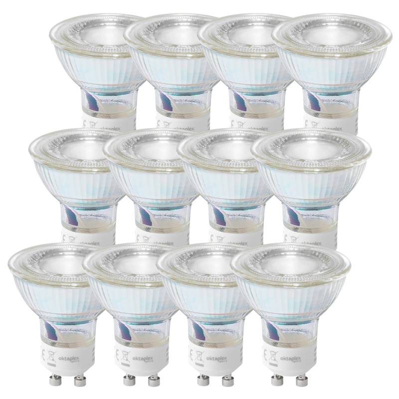 Oktaplex Lux GU10 12er Set LED Leuchtmittel 2700K Warmweiß 450lm 2,5W von Oktaplex lighting