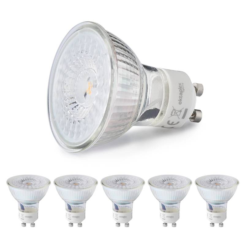 Oktaplex Lux GU10 6er Set LED Leuchtmittel 4000K Neutralweiß 400lm 4,8W 230V von Oktaplex lighting