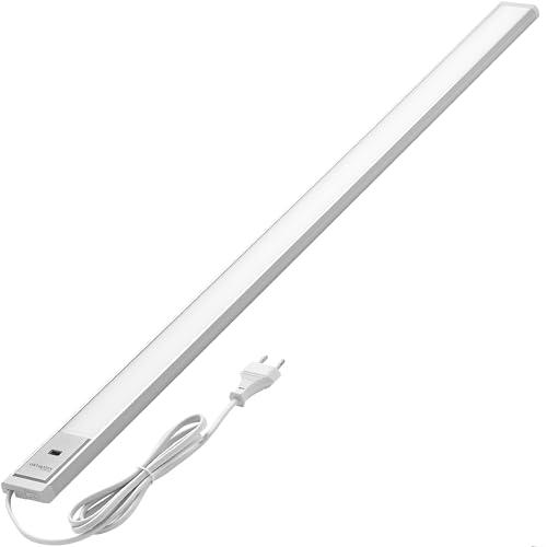 Oktaplex Riva Unterbauleuchte LED 90cm dimmbar warmweiß 730lm flach Küchenbeleuchtung mit Sensor Unterschrankleuchte 10W silber von Oktaplex lighting