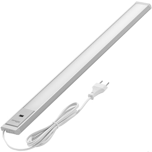 Oktaplex Riva Unterbauleuchte LED flach dimmbar warmweiß 57,5cm Küchenbeleuchtung mit Sensor 690lm Unterschrankleuchte 10W 230V silber von Oktaplex lighting
