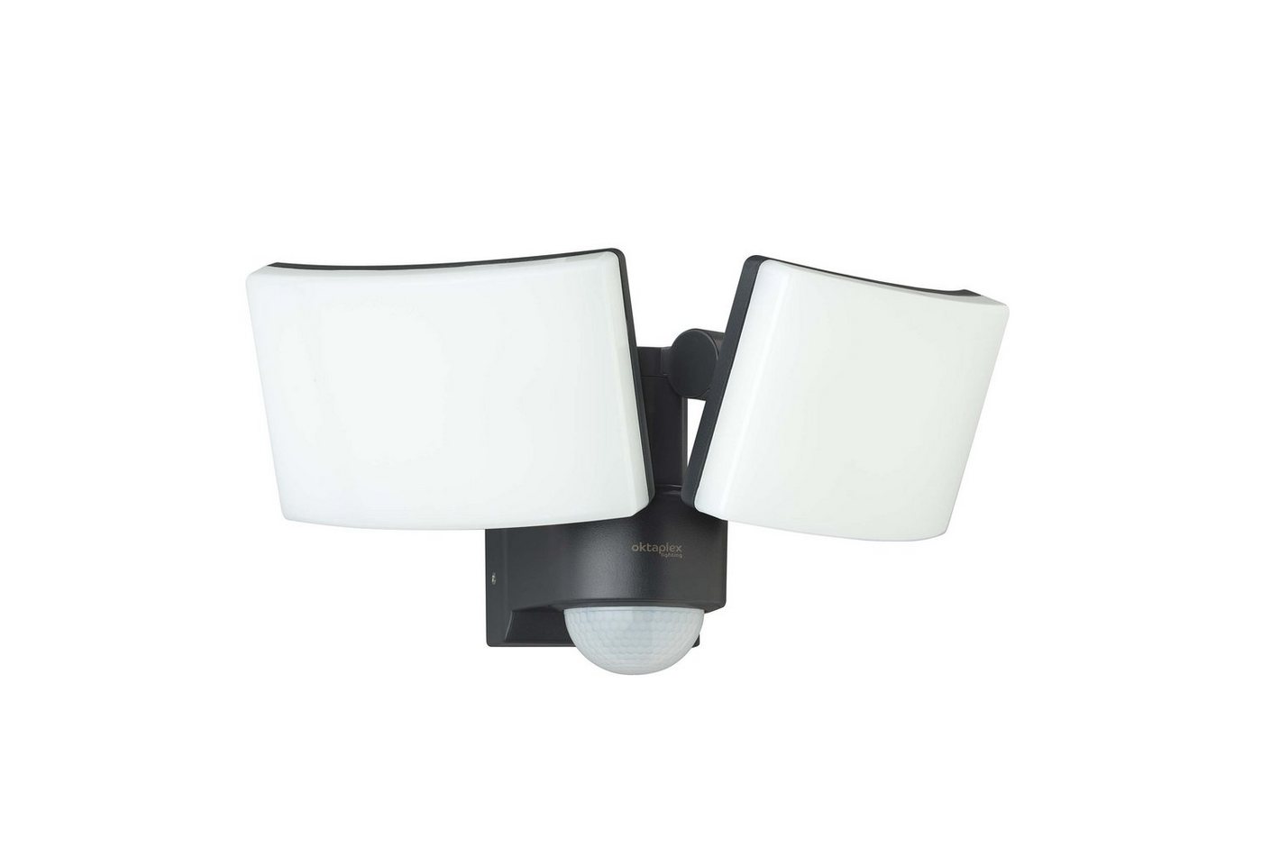 Oktaplex lighting LED Außen-Wandleuchte Cali IP65 3200lm Wandlampe, Bewegungssensor & Diffusor, LED fest integriert, warmweiß 3000K, Außenstrahler mit Bewegungsmelder anthrazit LED Flutlichtstrahler von Oktaplex lighting