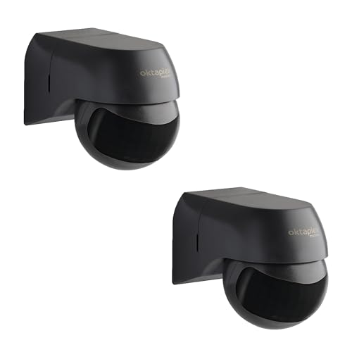 Oktaplex 2er Set Ana Bewegungsmelder Aussen schwenkbar 230 V IP44 180° Bewegungssensor 10 m Reichweite Aufputz anthrazit Infrarotsensor schwarz Oktaplex 2er Set Ana Bewegungsmelder Aussen schwenkbar 230 V IP44 180° Bewegungssensor 10 m Reichweite Aufputz anthrazit Infrarotsensor schwarz von Oktaplex motion