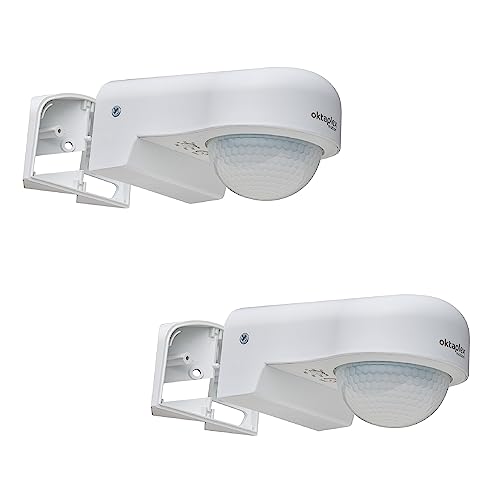 Oktaplex 2er Set Don Bewegungssensor Aussen 230 V IP65 240° Infrarot-Sensor einstellbar 10 m Reichweite weiß inkl. Eckhalterung Oktaplex 2er Set Don Bewegungssensor Aussen 230 V IP65 240° Infrarot-Sensor einstellbar 10 m Reichweite weiß inkl. Eckhalterung von Oktaplex motion