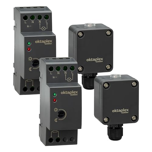 Oktaplex 2er Set Edi Dämmerungsschalter Hutschiene 35mm 230V externer Sensor IP65 Lichtsensor aussen anthrazit Oktaplex 2er Set Edi Dämmerungsschalter Hutschiene 35mm 230V externer Sensor IP65 Lichtsensor aussen anthrazit von Oktaplex motion