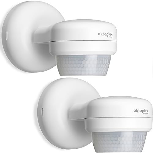 Oktaplex 2er Set Mia Bewegungsmelder 360 Grad Outdoor schwenkbar IP65 Aufputz Motion Sensor 10 m Reichweite 230 V Weiss Oktaplex 2er Set Mia Bewegungsmelder 360 Grad Outdoor schwenkbar IP65 Aufputz Motion Sensor 10 m Reichweite 230 V Weiss von Oktaplex motion