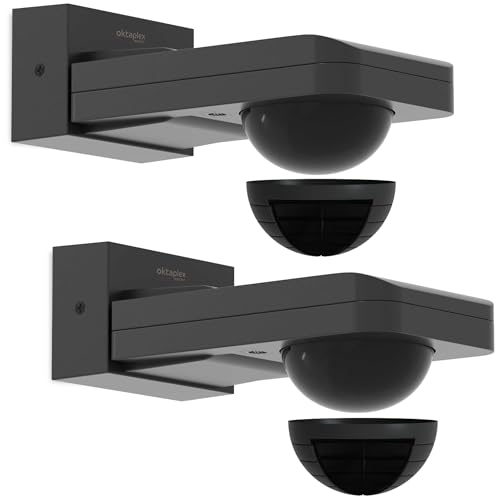 Oktaplex 2er Set Tea Bewegungsmelder Aussen 360 Grad IP65 schwenkbar Aufputz Motion Sensor 9 m Reichweite 230 V anthrazit für Decke und Wand Oktaplex 2er Set Tea Bewegungsmelder Aussen 360 Grad IP65 schwenkbar Aufputz Motion Sensor 9 m Reichweite 230 V anthrazit für Decke und Wand von Oktaplex motion