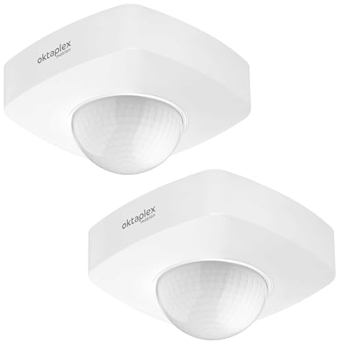 Oktaplex 2er Set Tim Präsenzmelder 360 Grad Bewegungsmelder für Außen IP65 PIR-Bewegungssensor Weiss 230V Motion Sensor Oktaplex 2er Set Tim Präsenzmelder 360 Grad Bewegungsmelder für Außen IP65 PIR-Bewegungssensor Weiss 230V Motion Sensor von Oktaplex motion