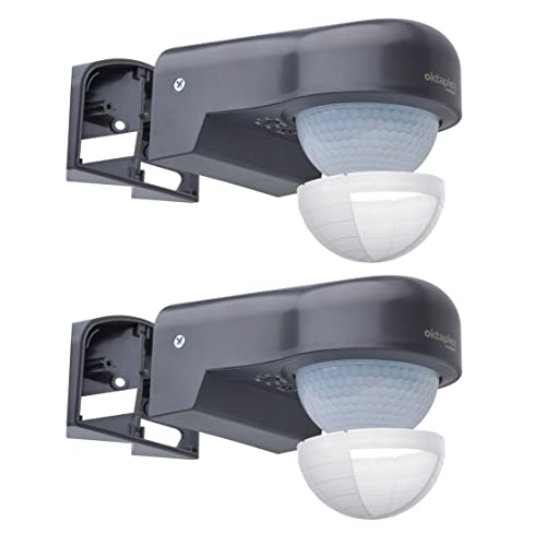 Oktaplex 2er Set Don Bewegungssensor Außen 230V IP65 240° Infrarot-Sensor einstellbar 10m Reichweite anthrazit inkl. Eckhalterung Oktaplex 2er Set Don Bewegungssensor Außen 230V IP65 240° Infrarot-Sensor einstellbar 10m Reichweite anthrazit inkl. Eckhalterung von Oktaplex motion