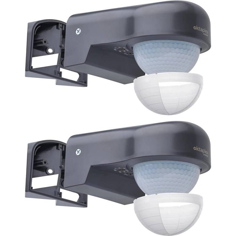 Oktaplex Don Bewegungsmelder 2er Set 230V IP65 240° anthrazit inklusive Eckhalterung Oktaplex Don Bewegungsmelder 2er Set 230V IP65 240° anthrazit inklusive Eckhalterung von Oktaplex motion