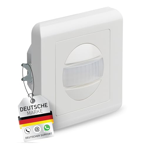 Oktaplex Ela Bewegungsmelder Unterputz 160° Infrarot-Sensor 9m Reichweite 230V Hohlwanddose weiß mit Dämmerungssensor von Oktaplex motion