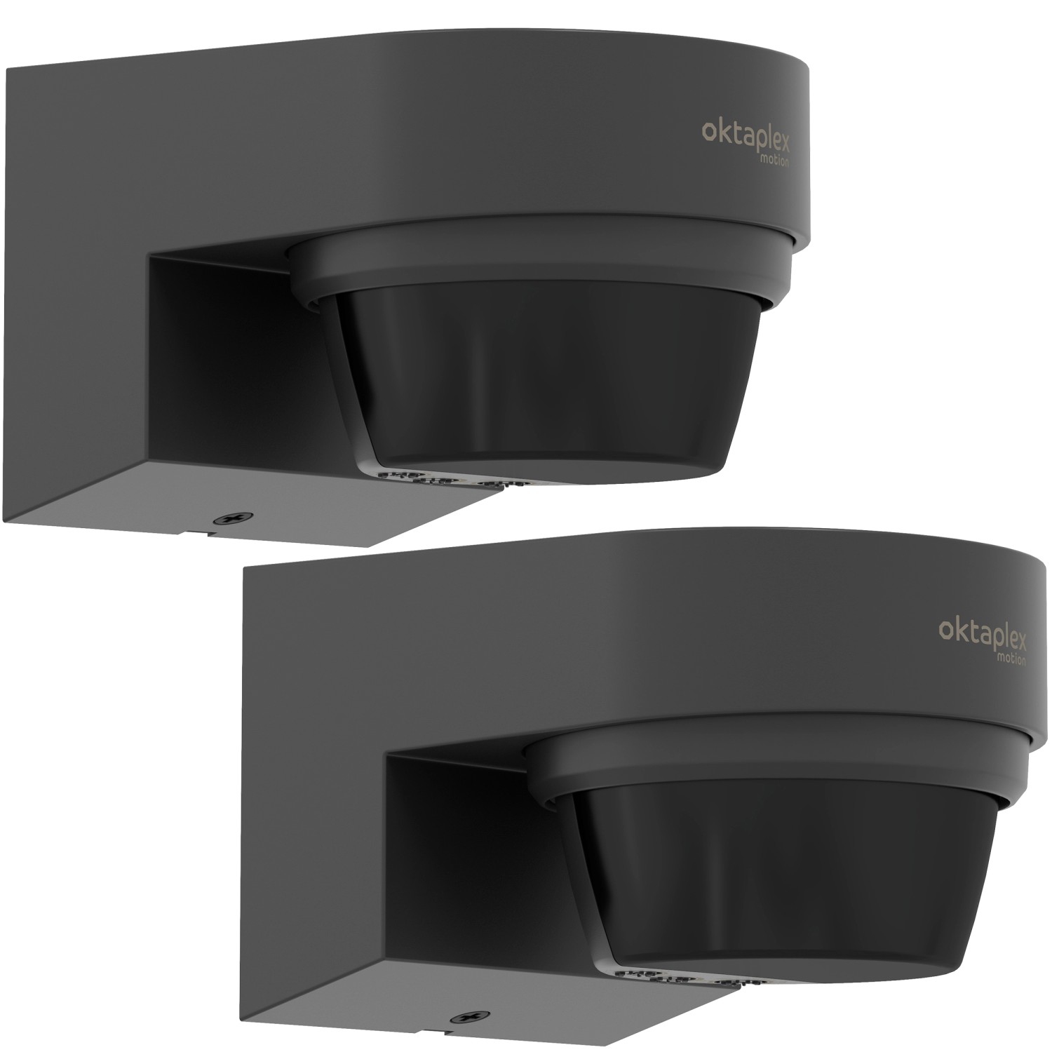 Oktaplex Eva Bewegunsgmelder Außen IP65 2er Set 240 Grad Infrarotsensor 12m Anthrazit von Oktaplex motion