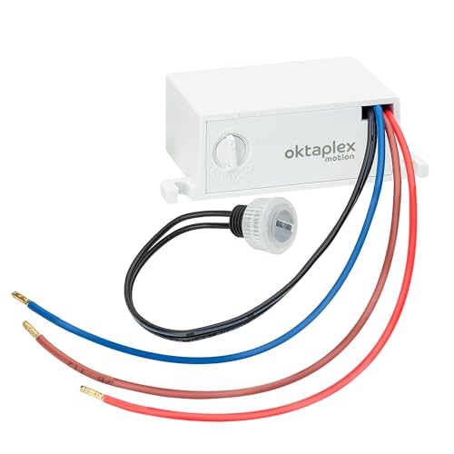 Oktaplex Jasy Einbau Dämmerungssensor aussen und innen Lichtsensor IP65 Dämmerungsschalter Weiss 230V von Oktaplex motion