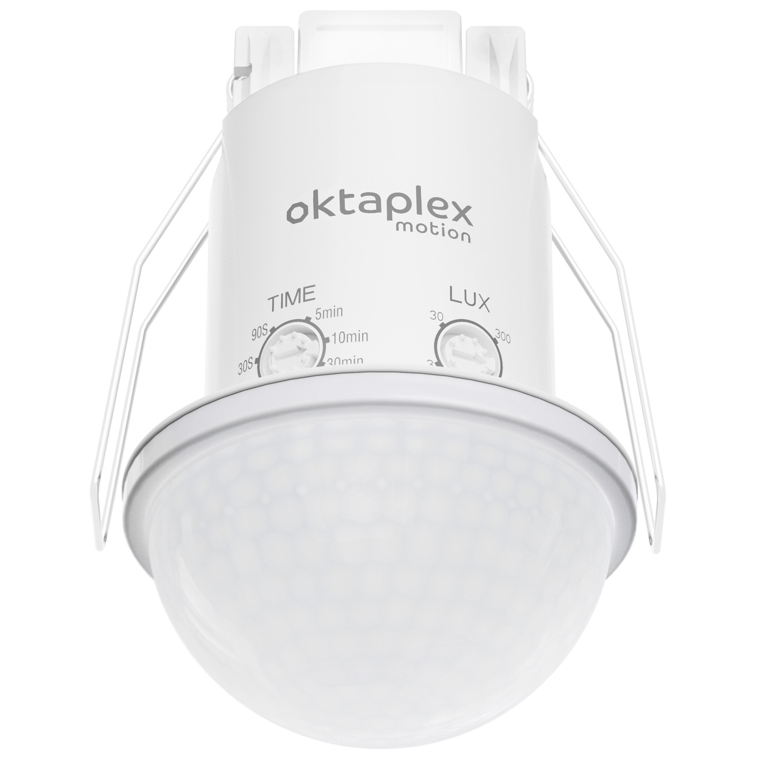 Oktaplex Kim Einbau Deckenbewegungsmelder 360 Grad IP54 PIR-Sensor 10m Weiß von Oktaplex motion