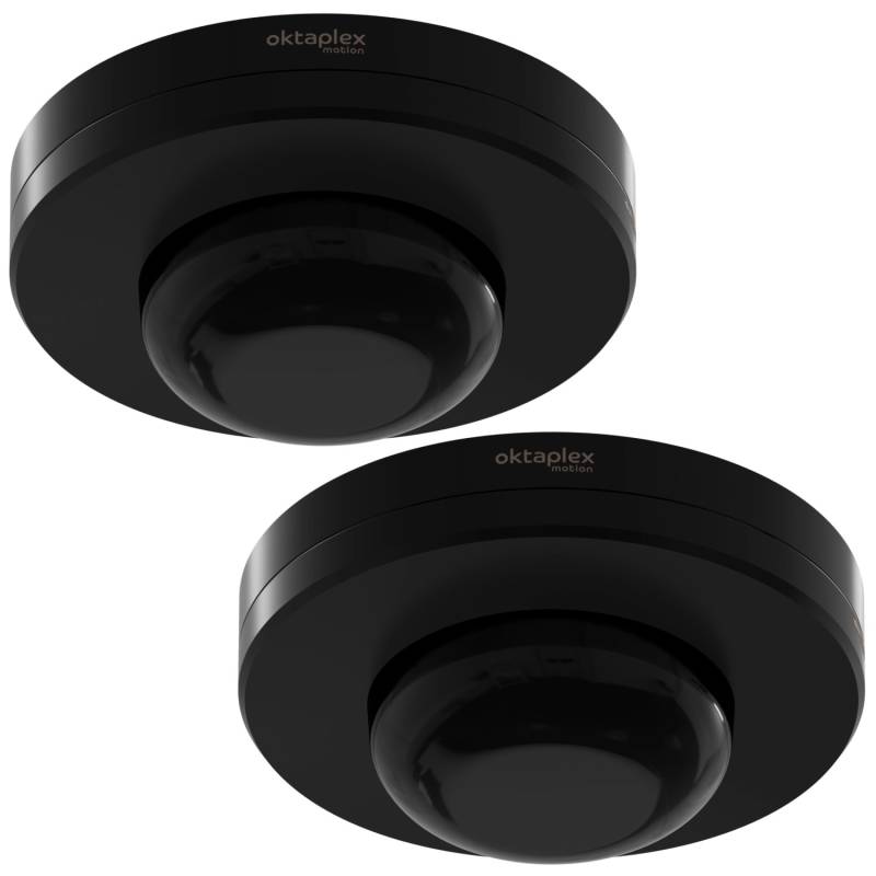 Oktaplex Pia Präsenzmelder 360° 2er Set IP65 Bewegungsmelder Außen & Innen Schwarz Oktaplex Pia Präsenzmelder 360° 2er Set IP65 Bewegungsmelder Außen & Innen Schwarz von Oktaplex motion