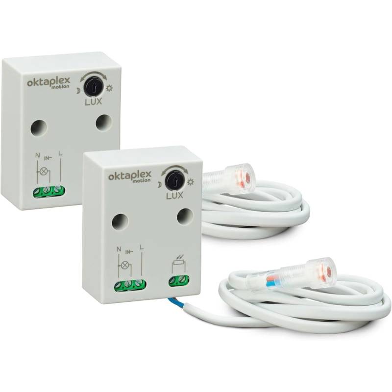 Oktaplex Rosa Mini-Einbau-Dämmerungssensor 2er Set Weiß IP65 von Oktaplex motion