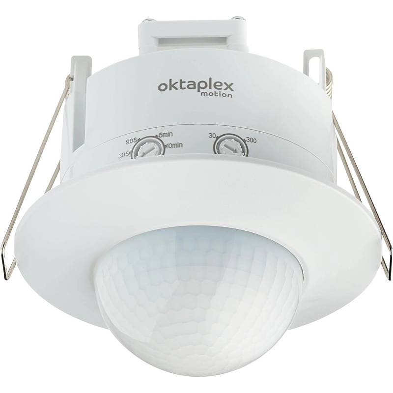 Oktaplex Sam 360° Infrarot Präsenzmelder Unterputz Bewegungsmelder Weiß von Oktaplex motion