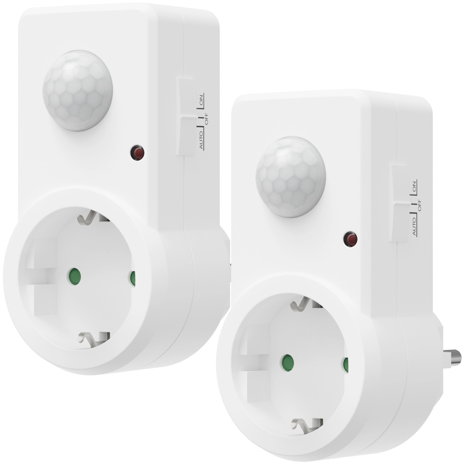 Oktaplex Sia Steckdose mit Bewegungsmelder 2er Set Infrarotsensor 9m Zwischenstecker Weiß von Oktaplex motion