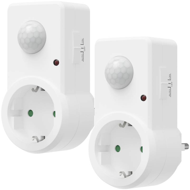 Oktaplex Sia Steckdose mit Bewegungsmelder 2er Set Infrarotsensor 9m Zwischenstecker Weiß Oktaplex Sia Steckdose mit Bewegungsmelder 2er Set Infrarotsensor 9m Zwischenstecker Weiß von Oktaplex motion