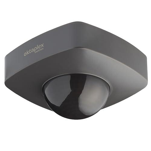 Oktaplex Tim Präsenzmelder 360° Bewegungsmelder Aussen IP65 PIR-Bewegungssensor anthrazit 230V Motion Sensor von Oktaplex motion