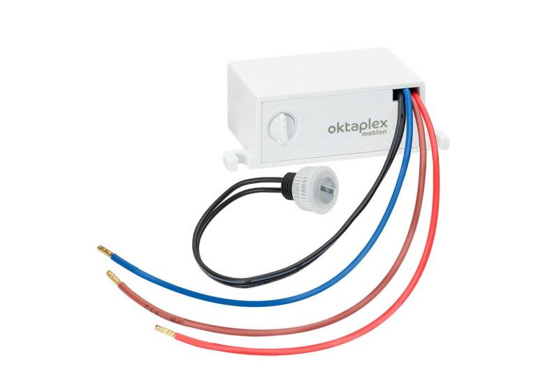 Oktaplex motion Dämmerungsschalter Jasy Einbau Dämmerungssensor 230V, Einbausensor weiß Lichtsensor IP65 von Oktaplex motion