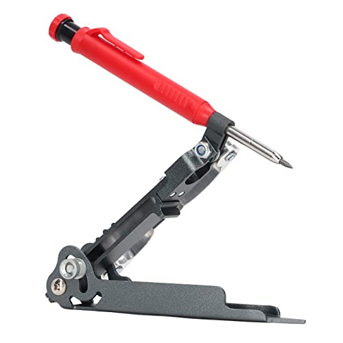 Okuyonic Multifunktionales Anreißwerkzeug, einfach zu bedienen, grau-rote Außenanodisierungsbehandlung, Anreißkonturlehre für die Schule zum Bauen von Okuyonic