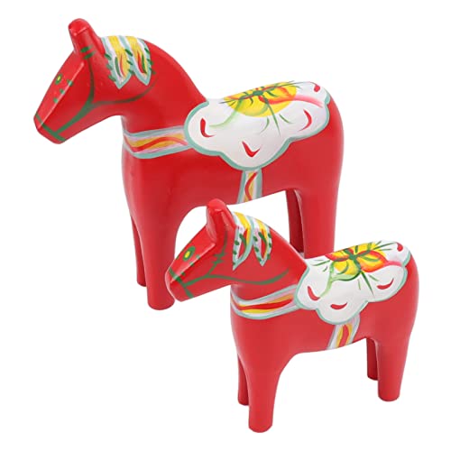 Schwedisches Dalapferd, schwedisches Dalapferd aus Holz 1 Paar Geschenk für Ornamente von Okuyonic