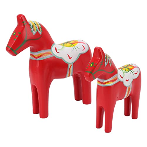 Schwedisches Dalapferd aus Holz, Geschenk, schwedisches Dalapferd, fein geschnitzt, 1 Paar Dichtebretter für Ornamente von Okuyonic