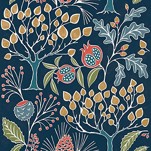 Florale Flock-Tapete, wasserdicht, dekorativ, Vinyl, selbstklebend, zum Abziehen und Aufkleben, für Heim- und Bürodekoration, 18074–3 m von Okydoky