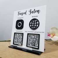 Business Qr Code Schild | Wifi Zeichen Social Medium Verbinde Dich Mit Uns Sign Scan To Pay Pop Up Event von OlahCrafts