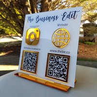Business Sign | Qr Payment Venmo Zeichen Geschenk Für Girl Boss Bar Menü Code Balkencodezeichen Acryl Schild von OlahCrafts