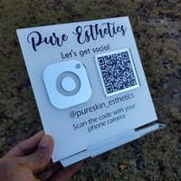 Instagram Qr Code | Facebook Sign Social Media Schild Whatsapp Qr Salonschild Scan To Pay Venmo Let Es Get von OlahCrafts