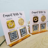 Multi Qr Code Instagram Facebook Business Social Media Sign | Cash App Qr Venmo Google My Qr-Code-Zeichen Multi Qr Code Instagram Facebook Business Social Media Sign | Cash App Qr Venmo Google My Qr-Code-Zeichen von OlahCrafts