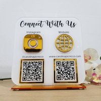 Qr-Code Zeichen | Geschäft Qr-Zeichen Friseur Kosmetikerin Anbieter Pop Up Shops Ereignisse Hochzeiten Social Media Salon von OlahCrafts