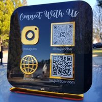 Scannable Qr Code Sign | Social Media Bar Zeichen Pay Here Schild Salonschild Gedrucktes Acrylschild Let Es Be von OlahCrafts