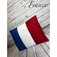 Frankreich Flagge Kissen von OlasCreationDesign