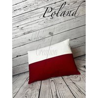 Polen Flagge Kissen von OlasCreationDesign