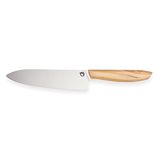 Olav® Chefmesser Küchenmesser 18cm lange Klinge aus Hightech ELMAX Stahl, rostfrei und extrem scharf, mit Edelholzgriffen aus Europa, made in Solingen, Germany (Olive, Holz) von Olav