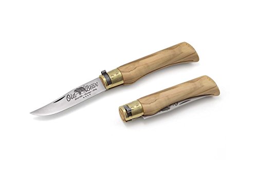 OLD BEAR Messer Antonini Knives Mod Griff aus Olive, Größe 21 cm, jedes Stück ein Unikat. von ANTONINI