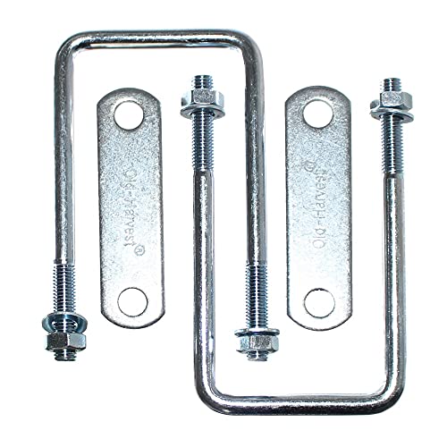 2x U-Bügel mit Gegenplatte 140mm x 83mm Breite Deichselbox Zurrbügel M10 Bügelschraube Gewindebügel Bügelschelle Halterung Neu Old-Harvest® von Old-Harvest