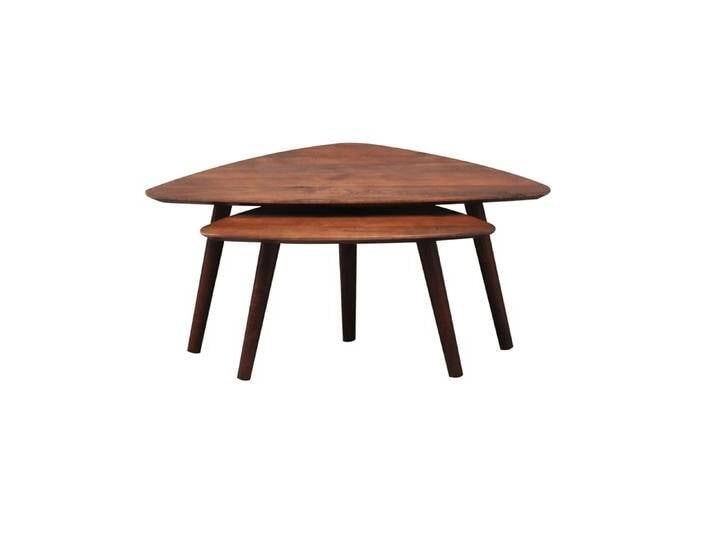 Couchtisch 2er Set Walnuss Dreieck Couchtisch 2er Set Walnuss Dreieck von Old Inn