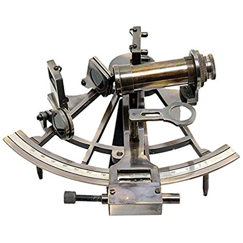 Old Modern Handicrafts Nautischer Sextant in Holzkiste (groß) – Erleben Sie Maritime Tradition mit dem nautischen Sextant – 8,0 L x 8,5 B x 4,5 H Zoll von Old Modern Handicrafts