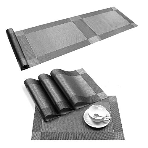 Placemats,Place mats for table 4 Tischläufer,Dining table accessories Tischsets，Abwaschbar,Geeignet für Küchen, Esszimmer, Terrassen, Balkone und Gärten sowie für festliche Anlässe（30 x 45 cm） von Old Tjikko