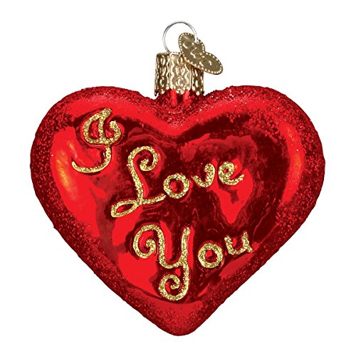 Old World Christmas Ornaments I Love You Herz Glas geblasene Ornamente für Weihnachtsbaum von Old World Christmas