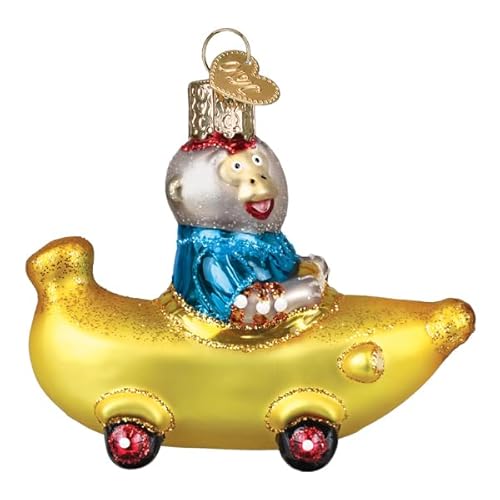 Old World Christmas Bananas Gorilla's Bananamobile Glasornament zum Aufhängen von Old World Christmas