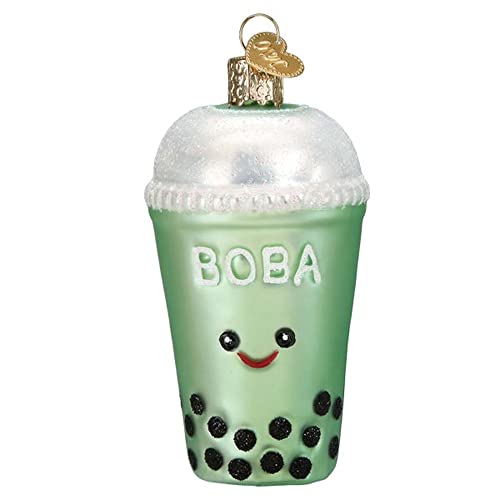 Old World Christmas Boba Tea Glasgeblasener Weihnachtsbaum von Old World Christmas
